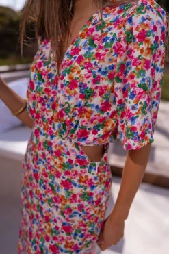 Robes-EASY-CLOTHES Robe Ermance - à fleursEasy Clothes À fleurs       