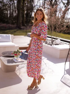 Robes-EASY-CLOTHES Robe Ermance - à fleursEasy Clothes À fleurs       
