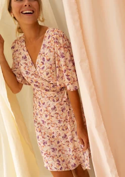 Robes-EASY-CLOTHES Robe Fleurie - Bessie - Printemps Été 2023 - Easy Clothes À fleurs       