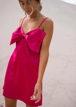 Robes-EASY-CLOTHES Robe Fuchsia - Haro - Bretelles Ajustables - Easy Clothes Fuchsia