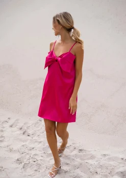 Robes-EASY-CLOTHES Robe Fuchsia - Haro - Bretelles Ajustables - Easy Clothes Fuchsia       