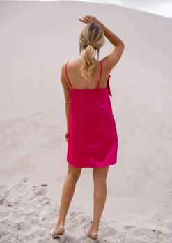 Robes-EASY-CLOTHES Robe Fuchsia - Haro - Bretelles Ajustables - Easy Clothes Fuchsia
