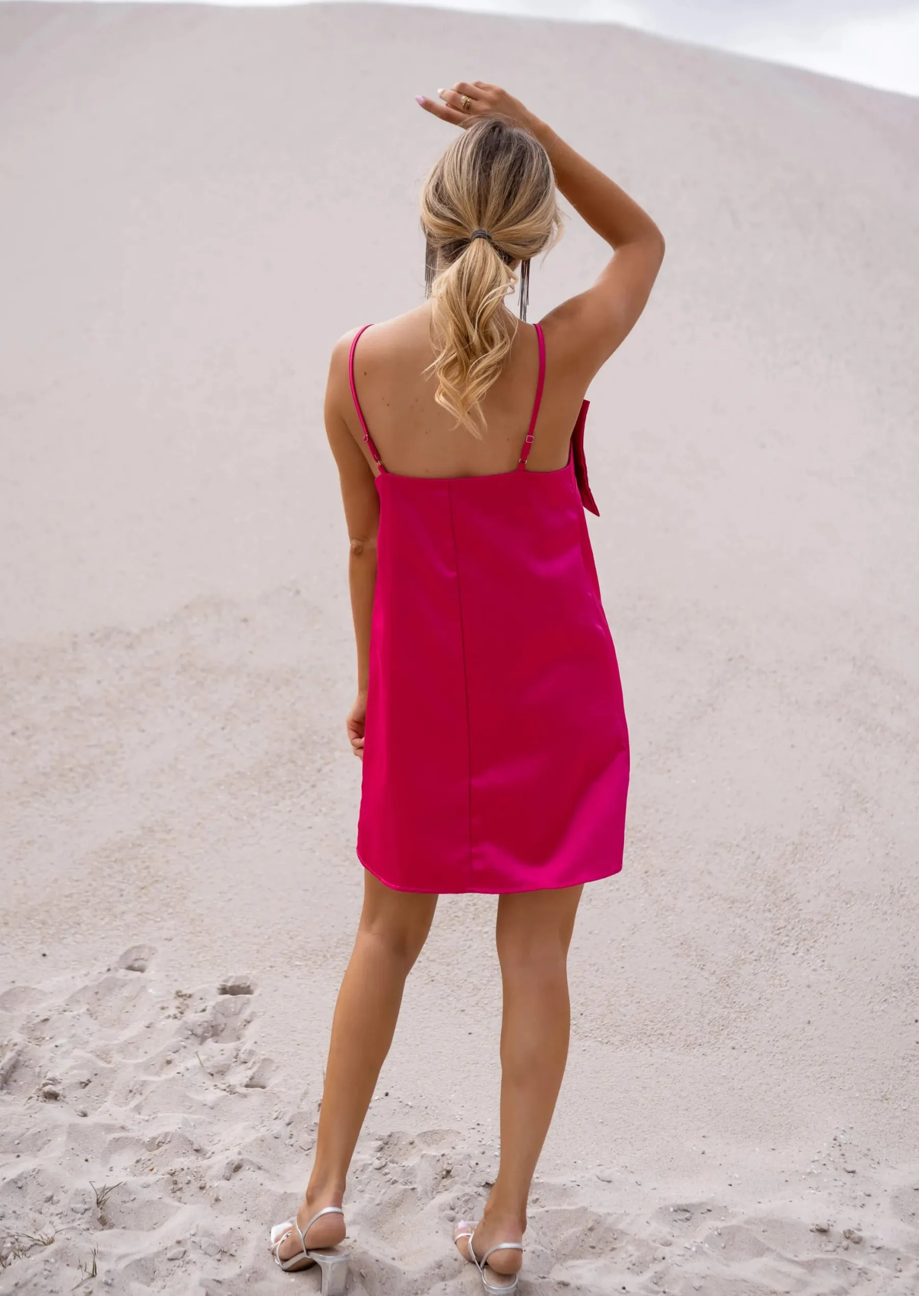 Robes-EASY-CLOTHES Robe Fuchsia - Haro - Bretelles Ajustables - Easy Clothes Fuchsia