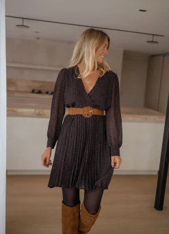 Robes-EASY-CLOTHES Robe Gaelle - bleue et bruneEasy Clothes Bleue et brune       