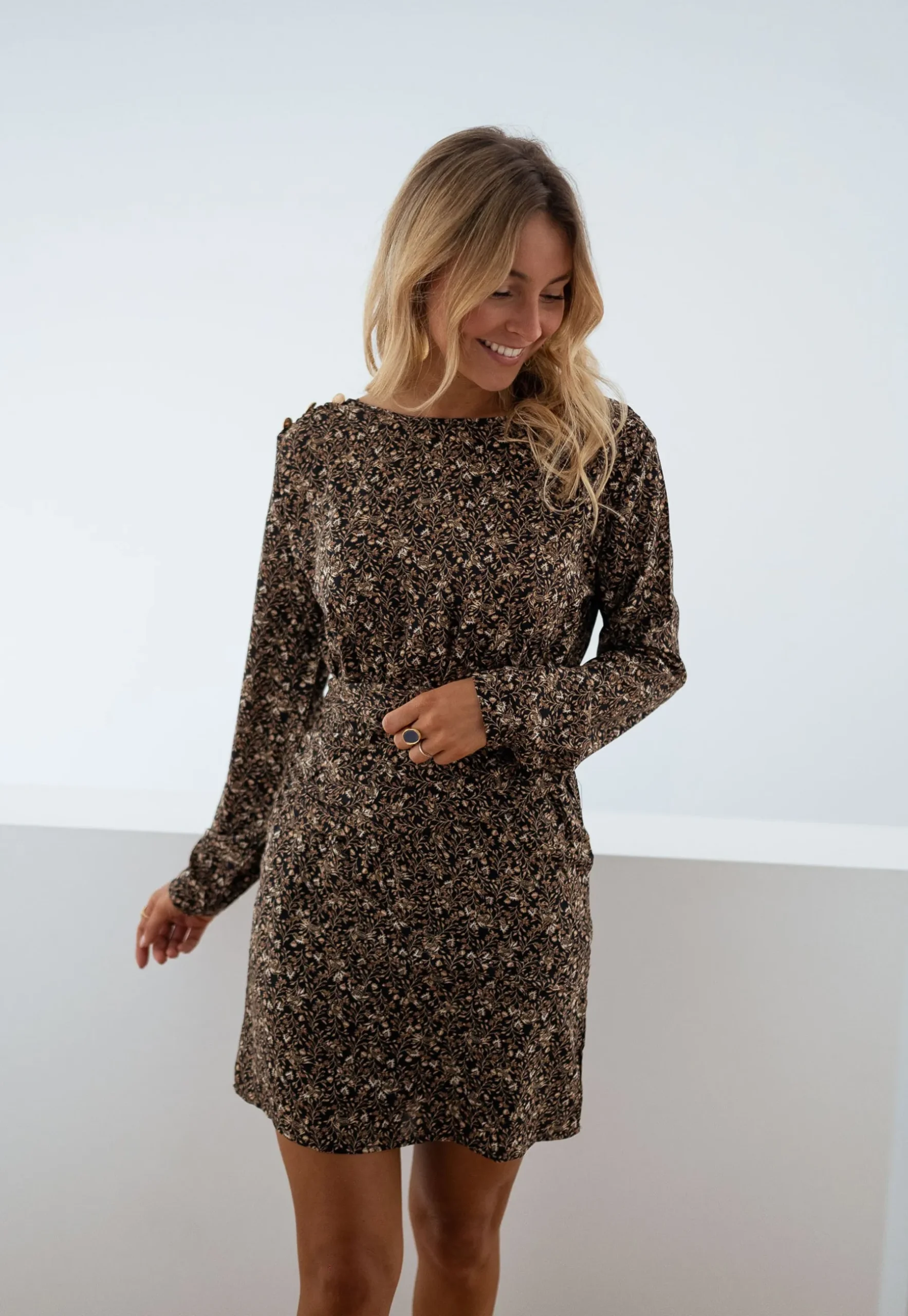 Robes-EASY-CLOTHES Robe Herby - à fleursEasy Clothes À fleurs