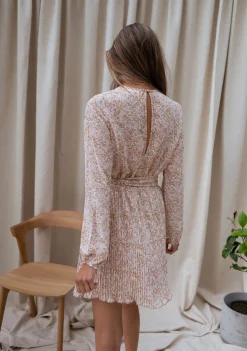 Robes-EASY-CLOTHES Robe Lisa - beige à motifsEasy Clothes Beige à motifs