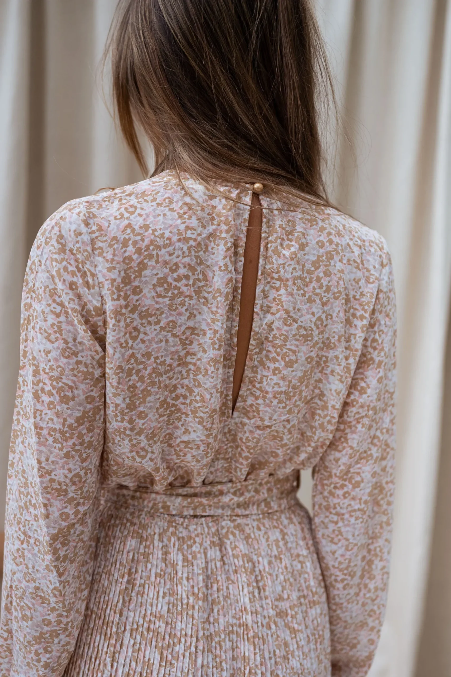 Robes-EASY-CLOTHES Robe Lisa - beige à motifsEasy Clothes Beige à motifs