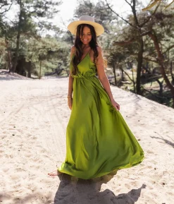 Robes-EASY-CLOTHES Robe longue Bali - verteEasy Clothes Verte       