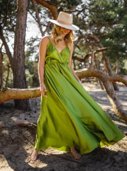 Robes-EASY-CLOTHES Robe longue Bali - verteEasy Clothes Verte       
