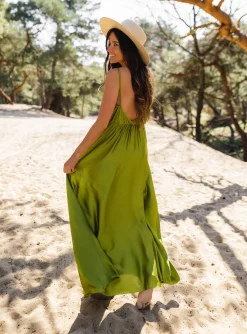 Robes-EASY-CLOTHES Robe longue Bali - verteEasy Clothes Verte       