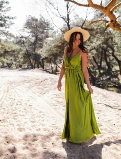 Robes-EASY-CLOTHES Robe longue Bali - verteEasy Clothes Verte       