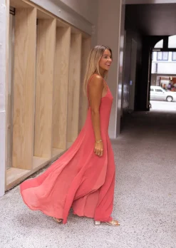 Robes-EASY-CLOTHES Robe Longue Killi - Vieux Rose - Événements & CocktailsEasy Clothes Vieux rose