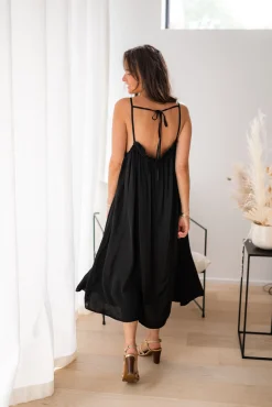 Robes-EASY-CLOTHES Robe longue Mila - noireEasy Clothes Noire