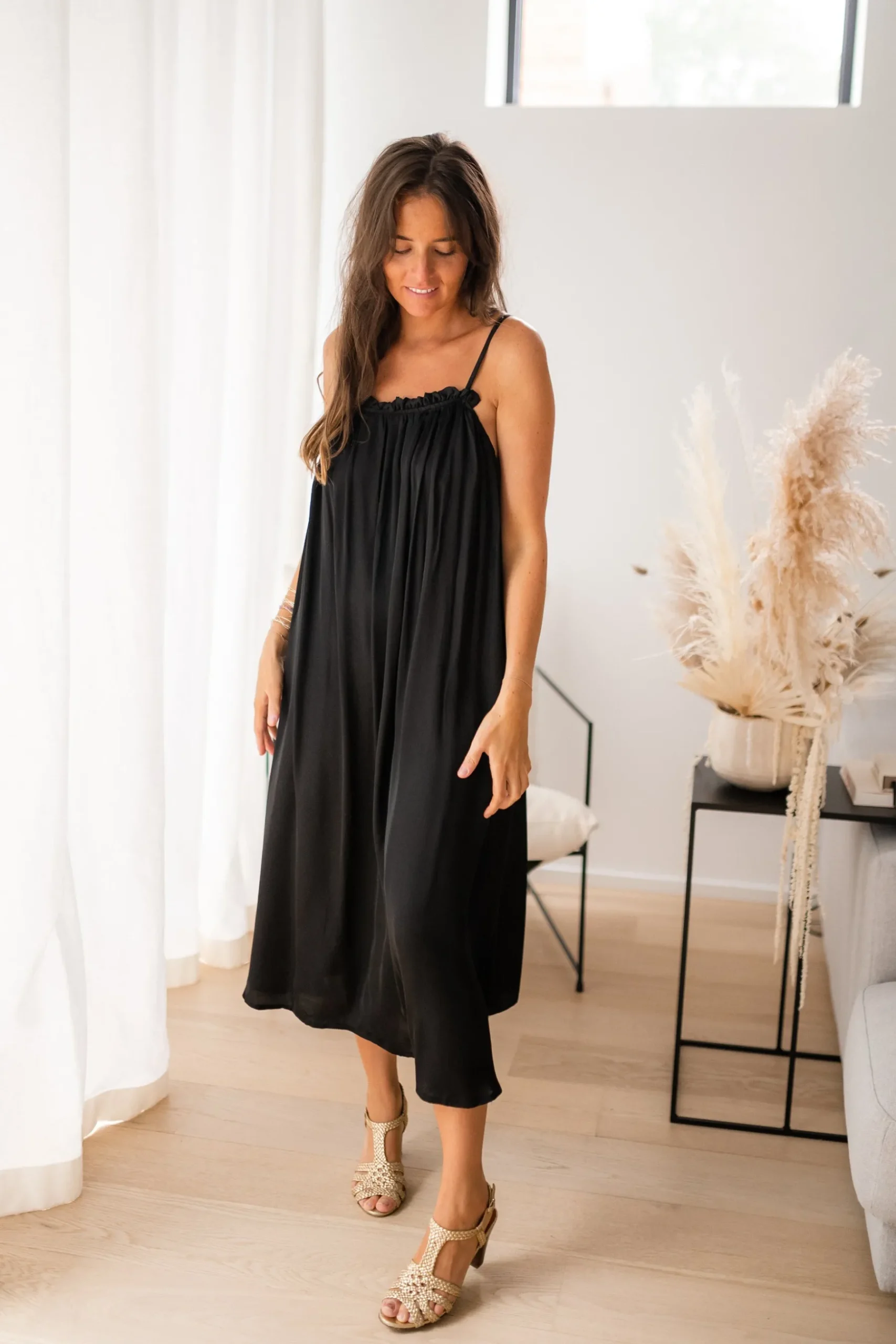Robes-EASY-CLOTHES Robe longue Mila - noireEasy Clothes Noire