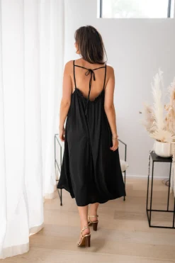 Robes-EASY-CLOTHES Robe longue Mila - noireEasy Clothes Noire