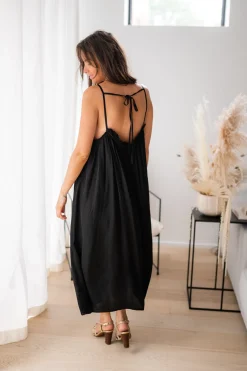 Robes-EASY-CLOTHES Robe longue Mila - noireEasy Clothes Noire