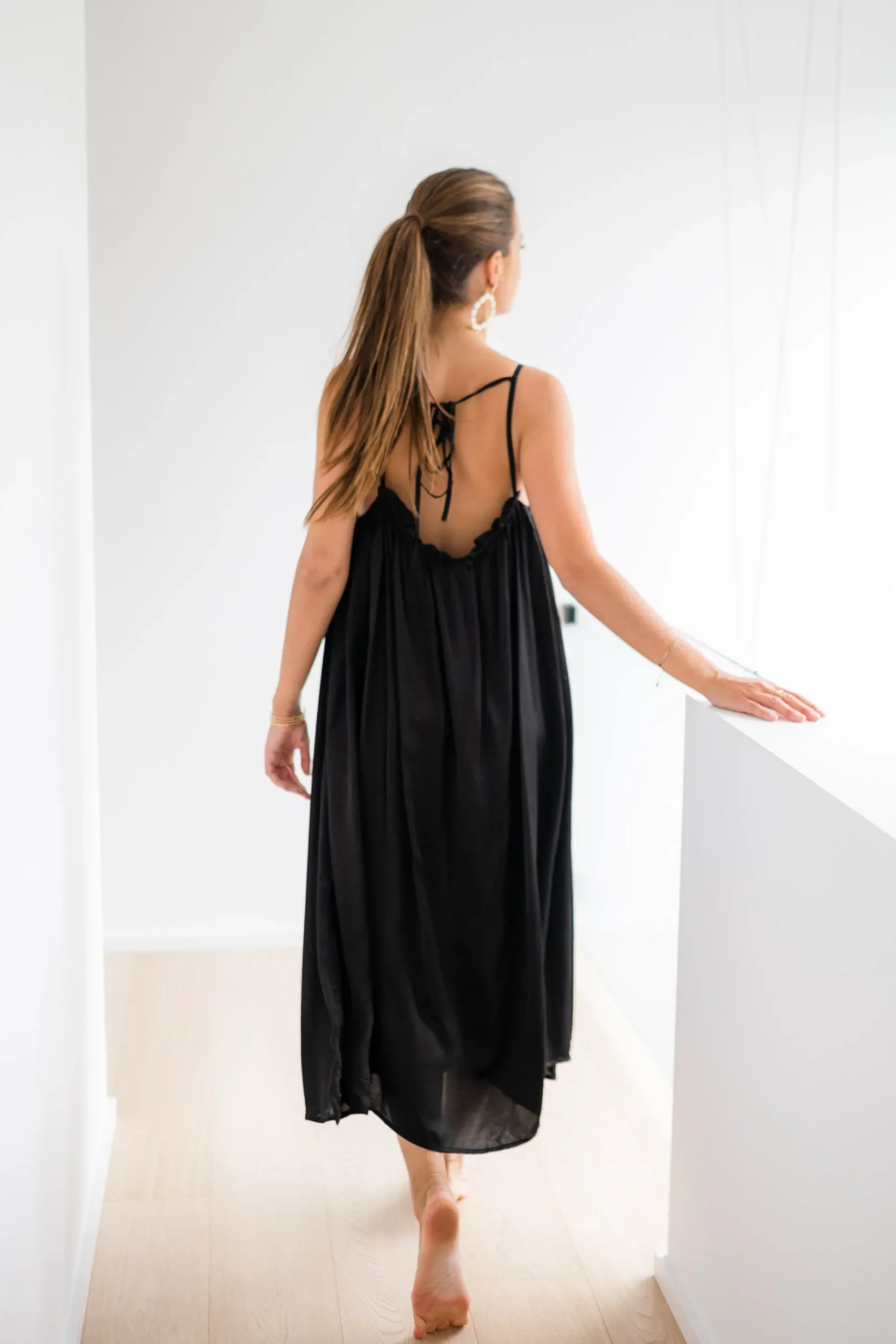 Robes-EASY-CLOTHES Robe longue Mila - noireEasy Clothes Noire