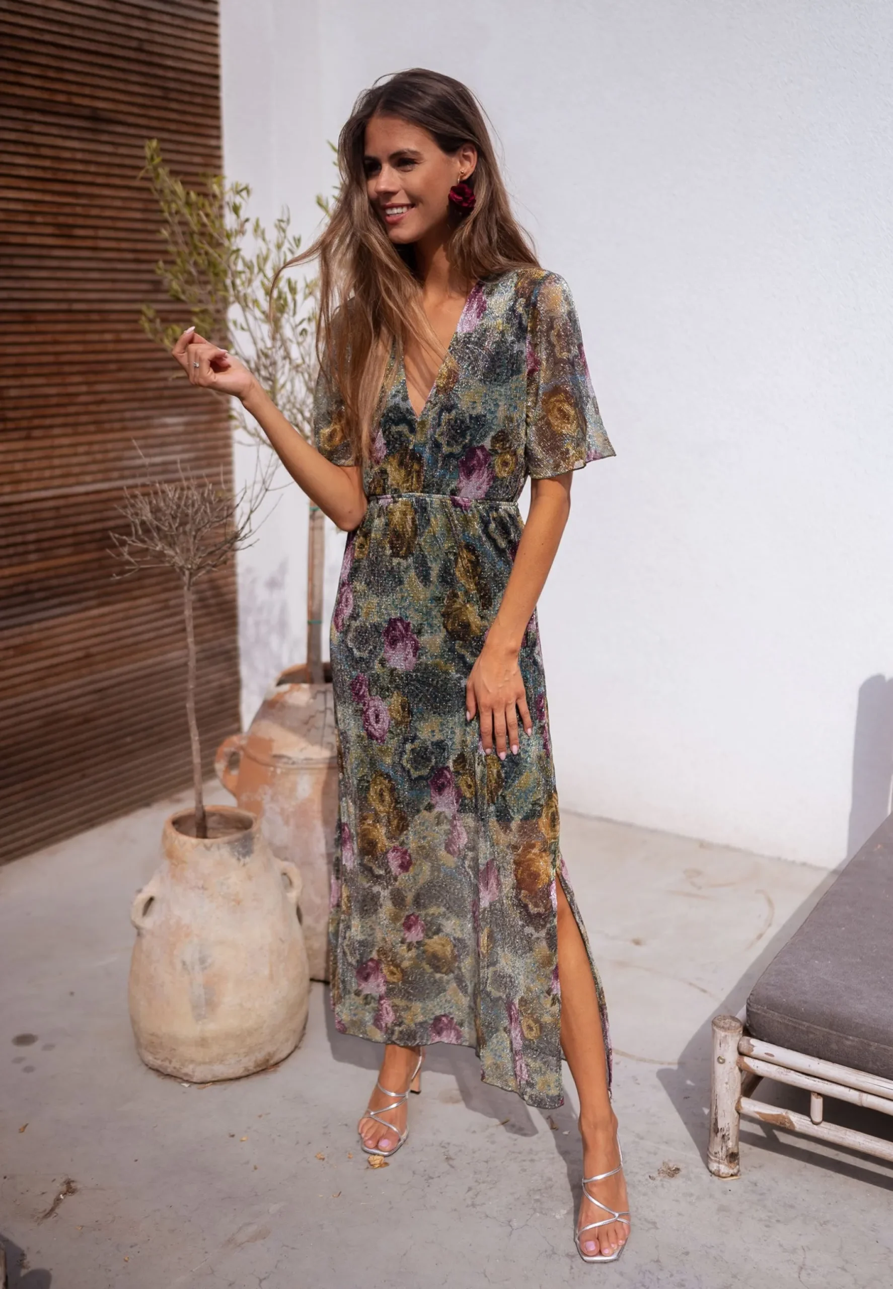 Robes-EASY-CLOTHES Robe Nice - à fleursEasy Clothes À fleurs