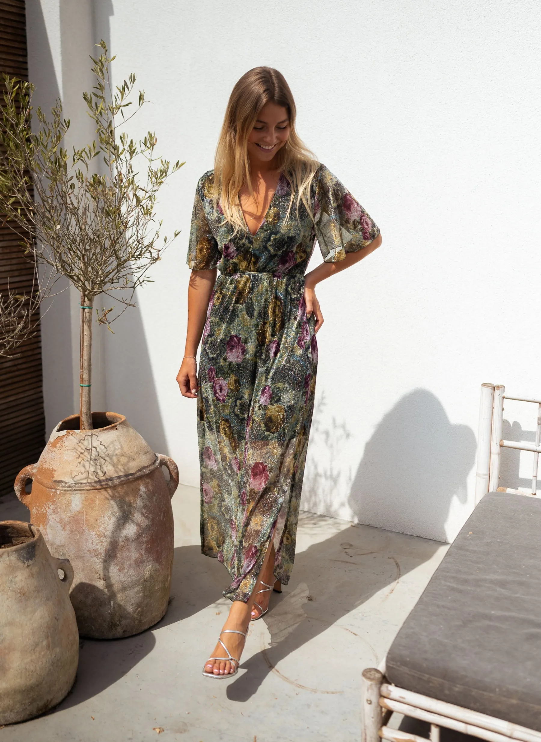 Robes-EASY-CLOTHES Robe Nice - à fleursEasy Clothes À fleurs