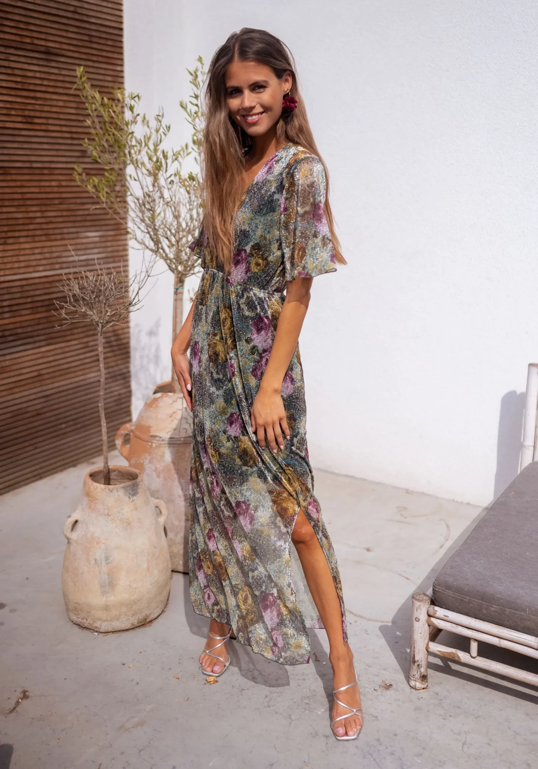Robes-EASY-CLOTHES Robe Nice - à fleursEasy Clothes À fleurs