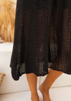 Robes-EASY-CLOTHES Robe Noire en Crochet - Wendy - Made in Italy - Printemps Été 2023Easy Clothes Noire en crochet       