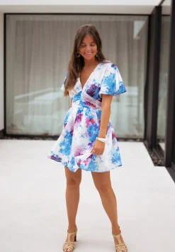 Robes-EASY-CLOTHES Robe Nora - bleue à motifsEasy Clothes Bleue à motifs       