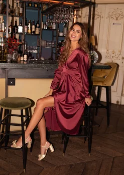 Robes-EASY-CLOTHES Robe Norea - bordeauxEasy Clothes Bordeaux       