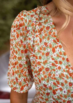 Robes-EASY-CLOTHES Robe Portefeuille Fleurie - Marwa - Légère & FluideEasy Clothes       