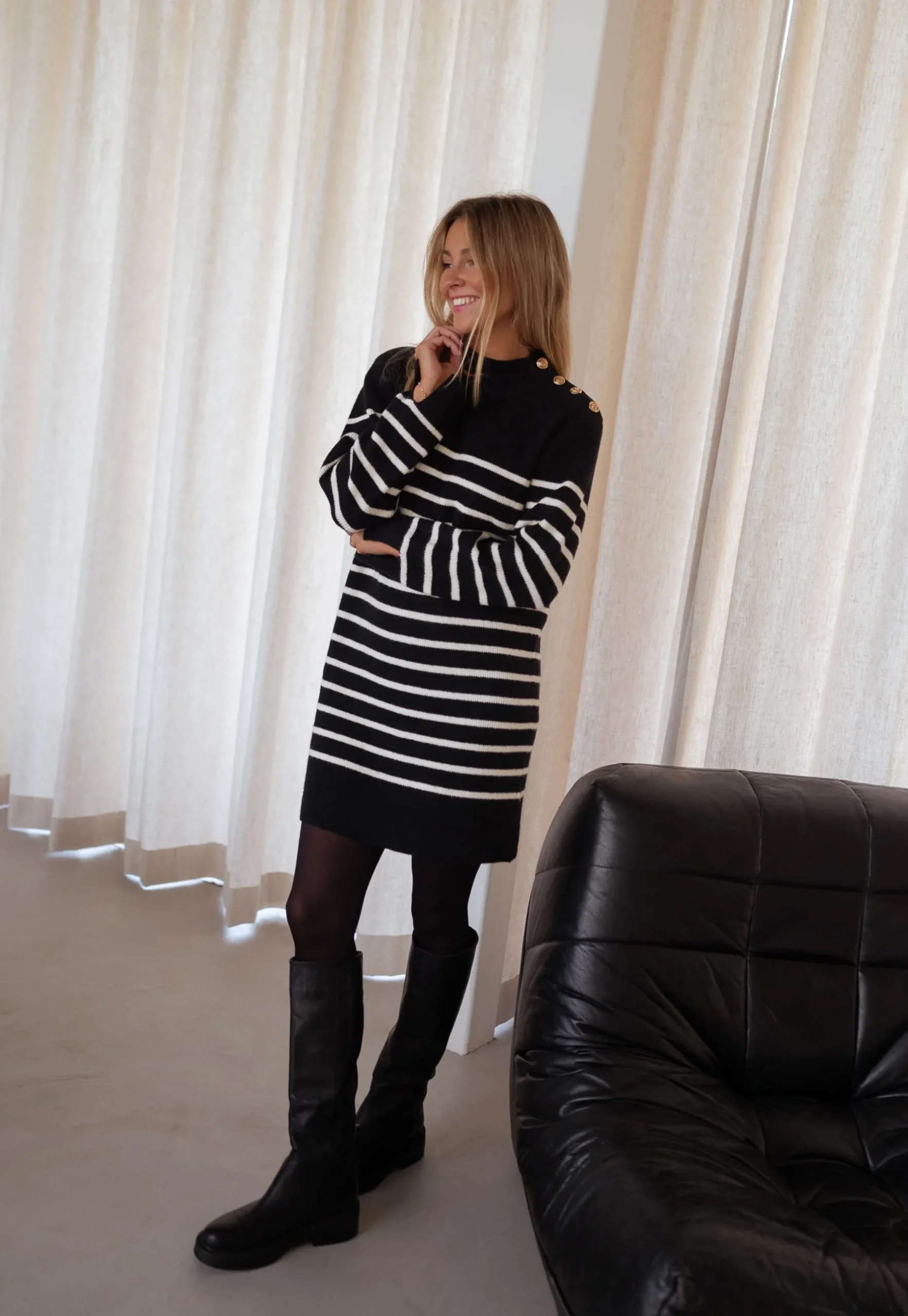 Robes-EASY-CLOTHES Robe pull Manon - à lignesEasy Clothes À lignes