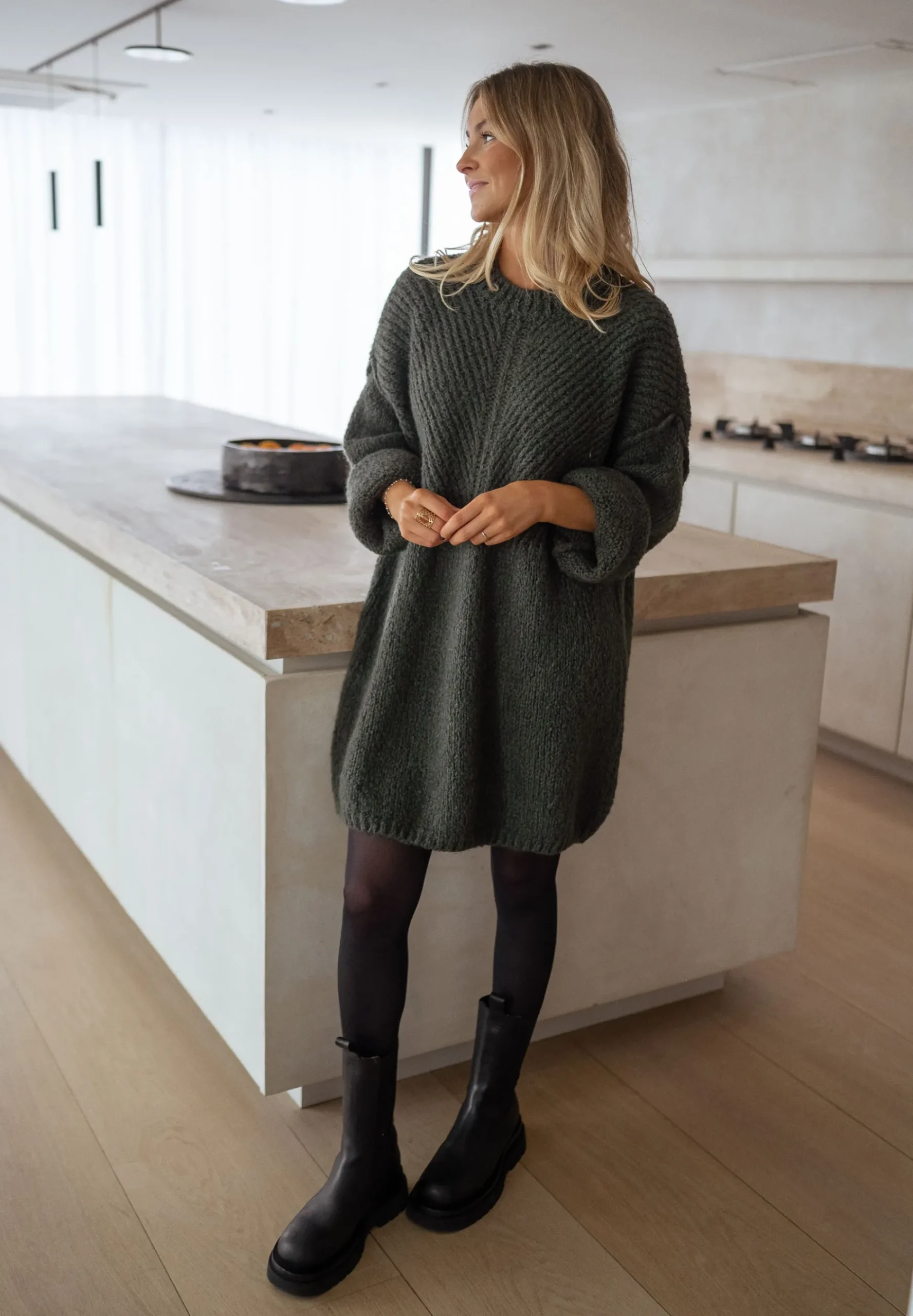 Robes-EASY-CLOTHES Robe pull Noren - kakiEasy Clothes Kaki