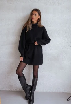 Robes-EASY-CLOTHES Robe pull Rachel - noirEasy Clothes Noir       