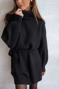Robes-EASY-CLOTHES Robe pull Rachel - noirEasy Clothes Noir       