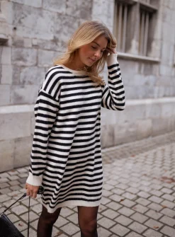 Robes-EASY-CLOTHES Robe pull Ross - à lignesEasy Clothes À lignes       