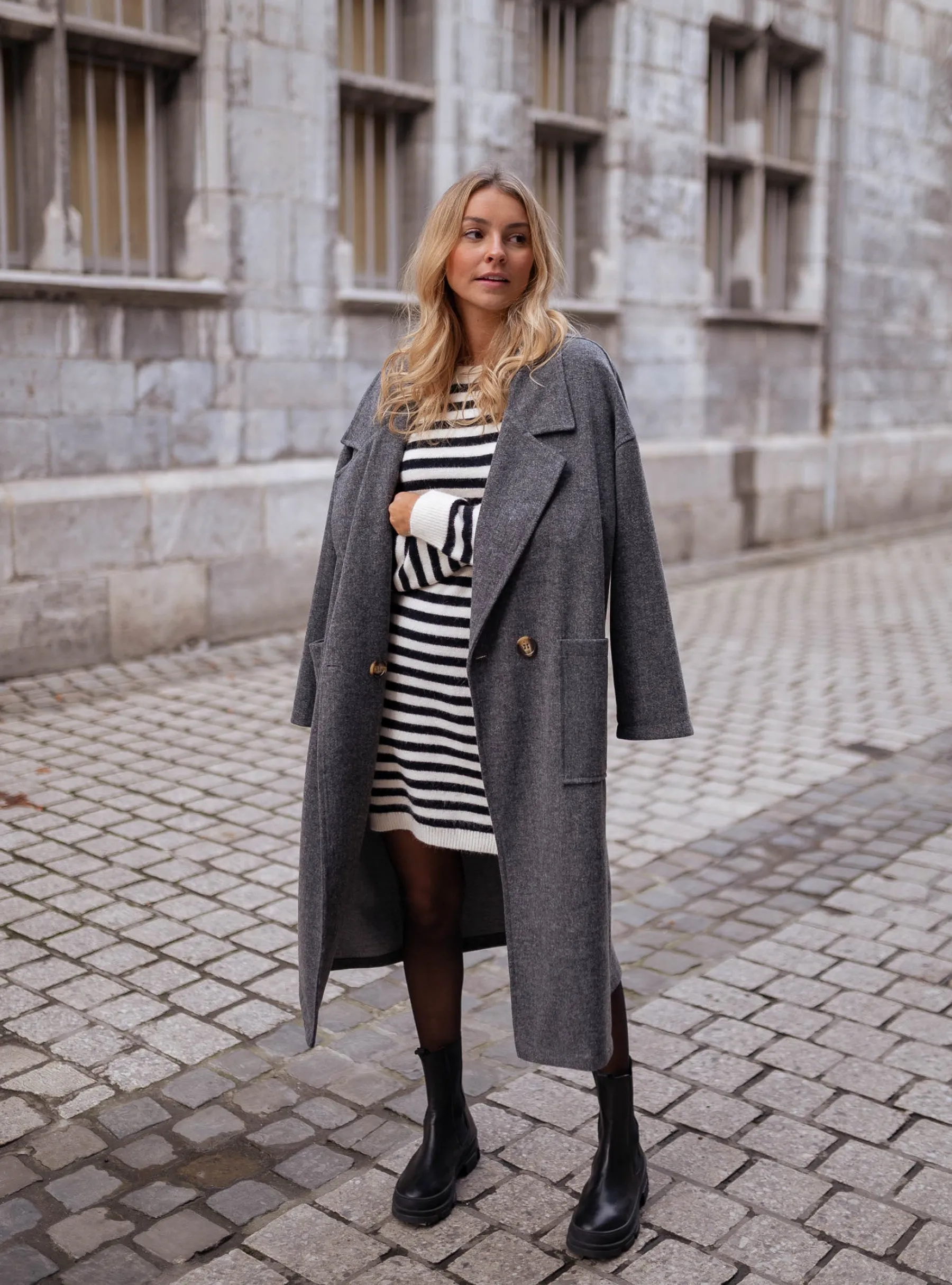 Robes-EASY-CLOTHES Robe pull Ross - à lignesEasy Clothes À lignes