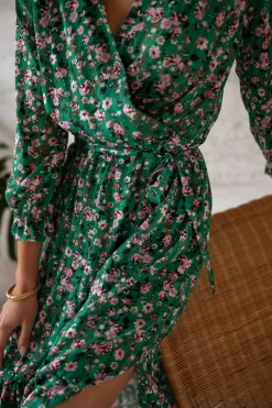 Robes-EASY-CLOTHES Robe Rosie - verte à fleursEasy Clothes Verte à fleurs       