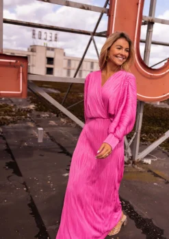 Robes-EASY-CLOTHES Robe Sega rose | Robe rose de cocktail | Prêt-à-porter en ligne | Easy Clothes Rose