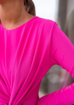 Robes-EASY-CLOTHES Robe Tary rose | Robe longue de cocktail | Prêt-à-porter en ligne | Easy Clothes Rose