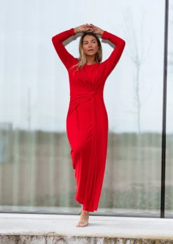 Robes-EASY-CLOTHES Robe Tary rouge | Robe de soirée | Prêt-à-porter en ligne | Easy Clothes Rouge       