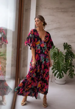 Robes-EASY-CLOTHES Robe Tilda - noire à motifsEasy Clothes Noire à motifs       