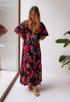 Robes-EASY-CLOTHES Robe Tilda - noire à motifsEasy Clothes Noire à motifs       