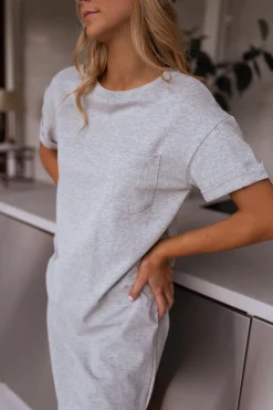Robes-EASY-CLOTHES Robe t-shirt Adeline - griseEasy Clothes Grise       