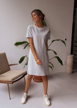 Robes-EASY-CLOTHES Robe t-shirt Adeline - griseEasy Clothes Grise       