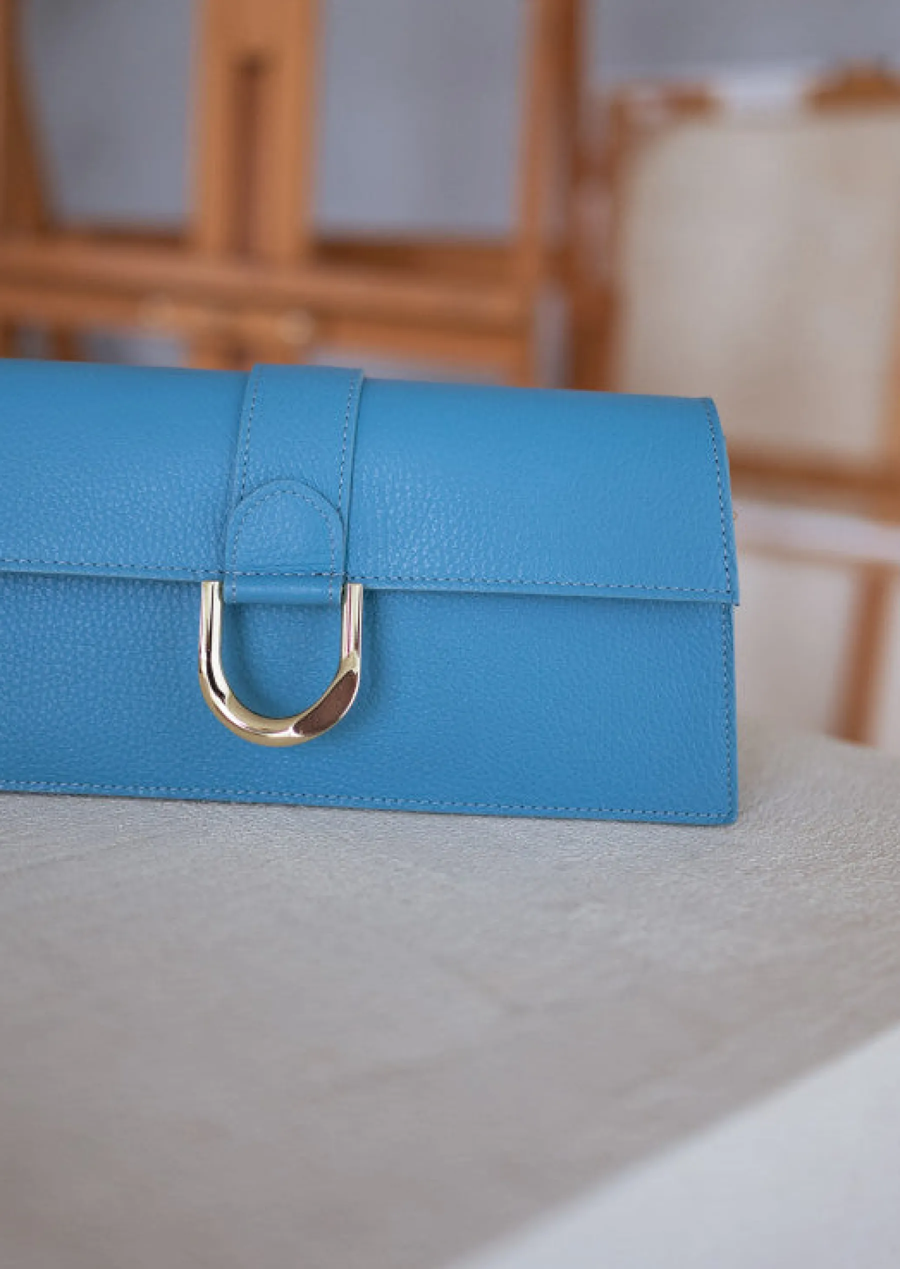 Sacs & Pochettes-EASY-CLOTHES Sac Jama Bleu | Effet clutch | Rectangulaire | Nos AccessoiresEasy Clothes Bleu