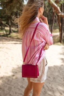Sacs & Pochettes-EASY-CLOTHES Sac Lazo - framboiseEasy Clothes Framboise       