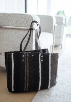 Sacs & Pochettes-EASY-CLOTHES Sac Leah - bleu foncé à lignesEasy Clothes Bleu foncé à lignes       