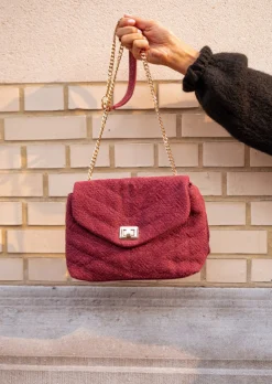 Sacs & Pochettes-EASY-CLOTHES Sac Marie - Bordeaux - En Lin - Accessoires Easy Clothes En lin
