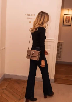 Sacs & Pochettes-EASY-CLOTHES Sac Taupe - Tiega - Made in ItalyEasy Clothes Taupe       