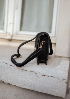Sacs & Pochettes-EASY-CLOTHES Sac Trika noir en daim | Sac à bandoulière | Prêt-à-porter en ligne | Easy Clothes Noir en daim       