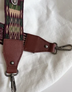 Sacs & Pochettes-EASY-CLOTHES Sangle de sac Lysea - bordeaux à motifsEasy Clothes Bordeaux à motifs       