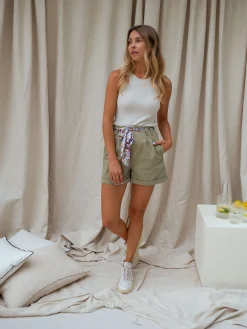 Jupes & Shorts-EASY-CLOTHES Short Augu - kakiEasy Clothes Kaki       